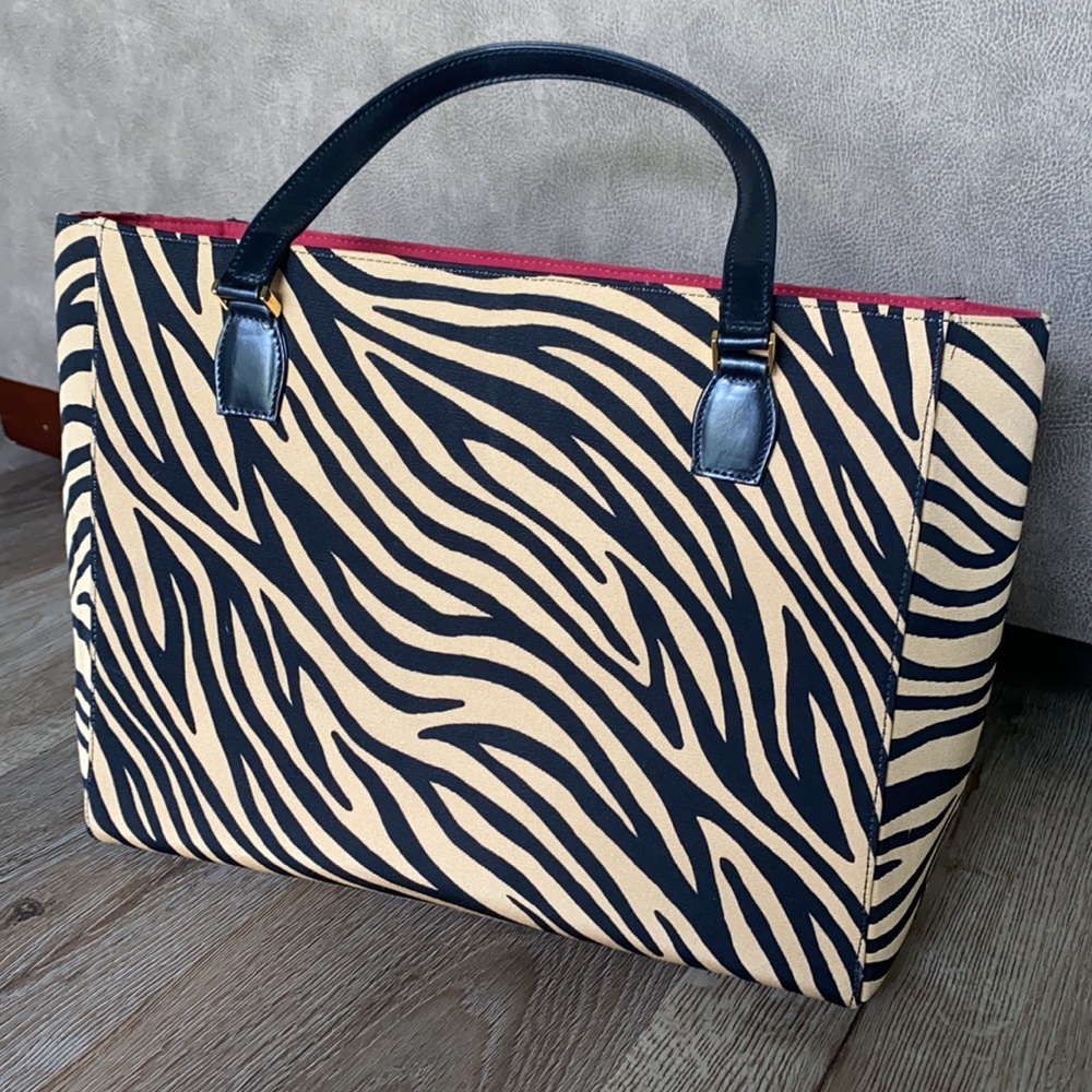 Vintage Kate Spade Italian print zebra tiger print